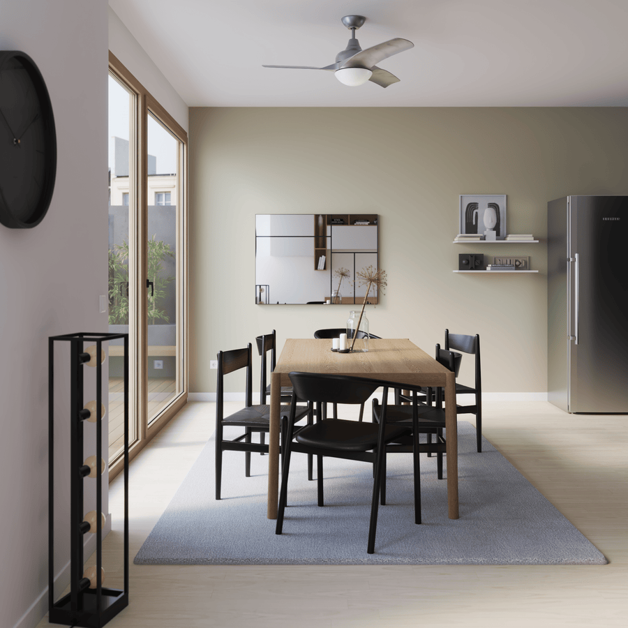 Bricocenter VENTILATORE DA SOFFITO TOKYO PLASTICA SILVER D132 2XE27=46W 3 PALE