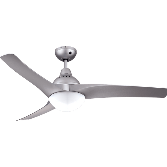 Bricocenter VENTILATORE DA SOFFITO TOKYO PLASTICA SILVER D132 2XE27=46W 3 PALE
