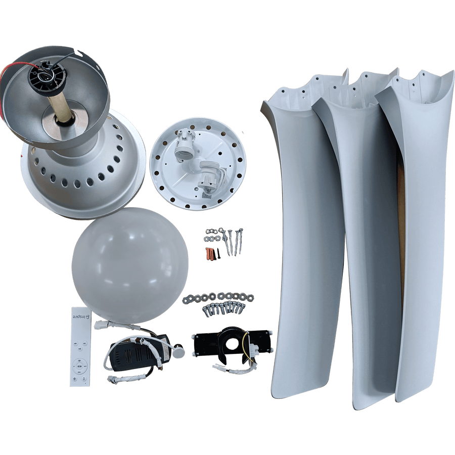 Bricocenter VENTILATORE DA SOFFITO TOKYO PLASTICA SILVER D132 2XE27=46W 3 PALE