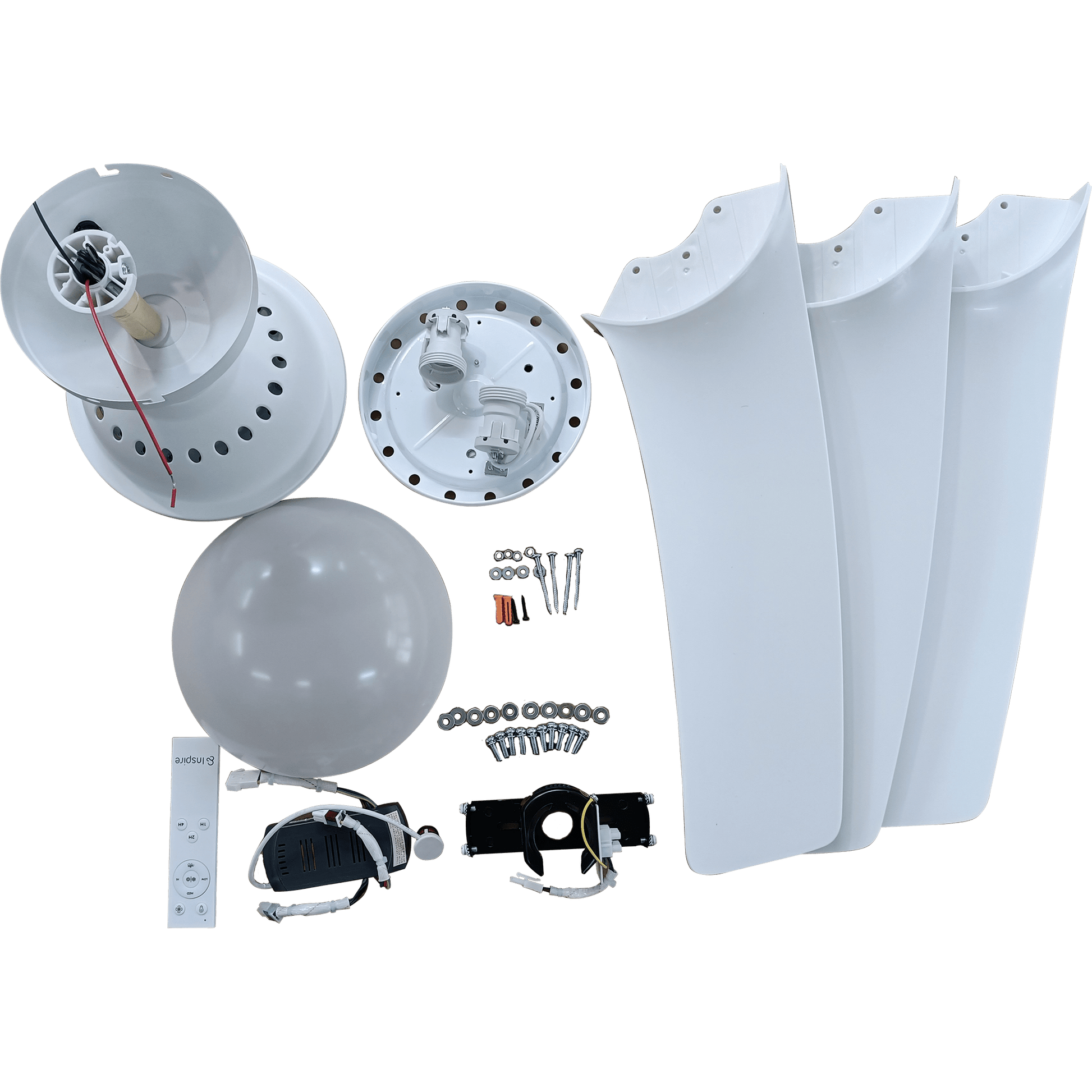 Bricocenter ARUBA CEILING FAN 3 BLADES D112 2XE27 46W PLASTIC WHITE
