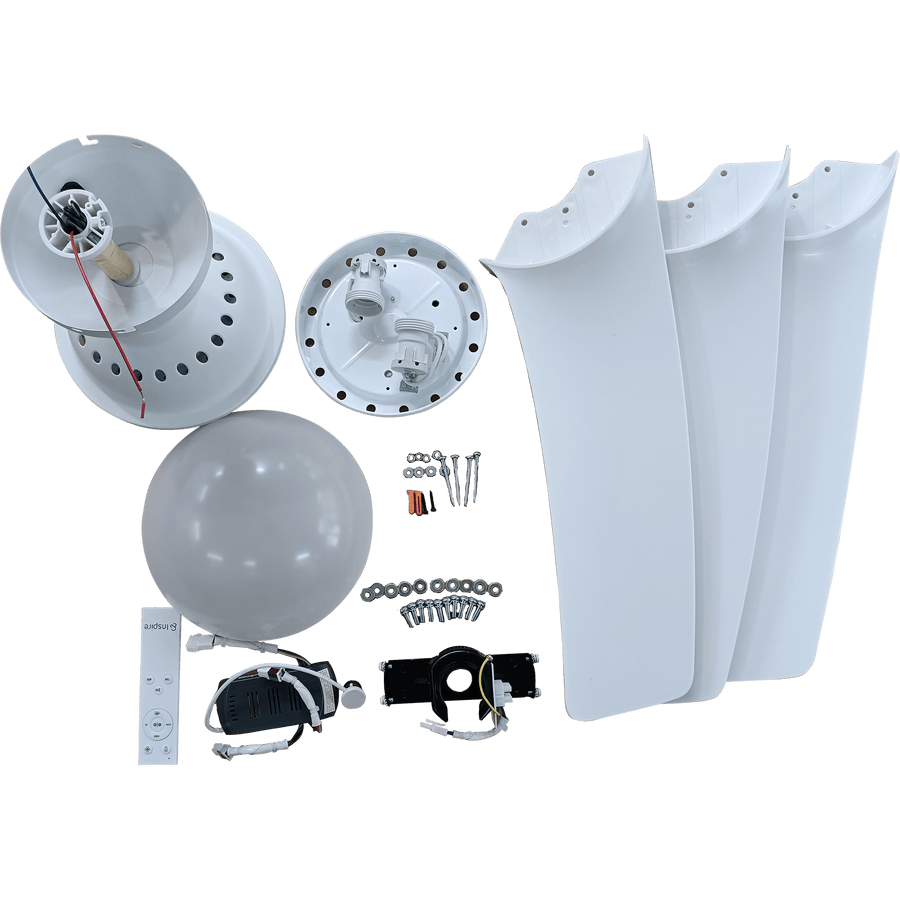 Bricocenter ARUBA CEILING FAN 3 BLADES D112 2XE27 46W PLASTIC WHITE