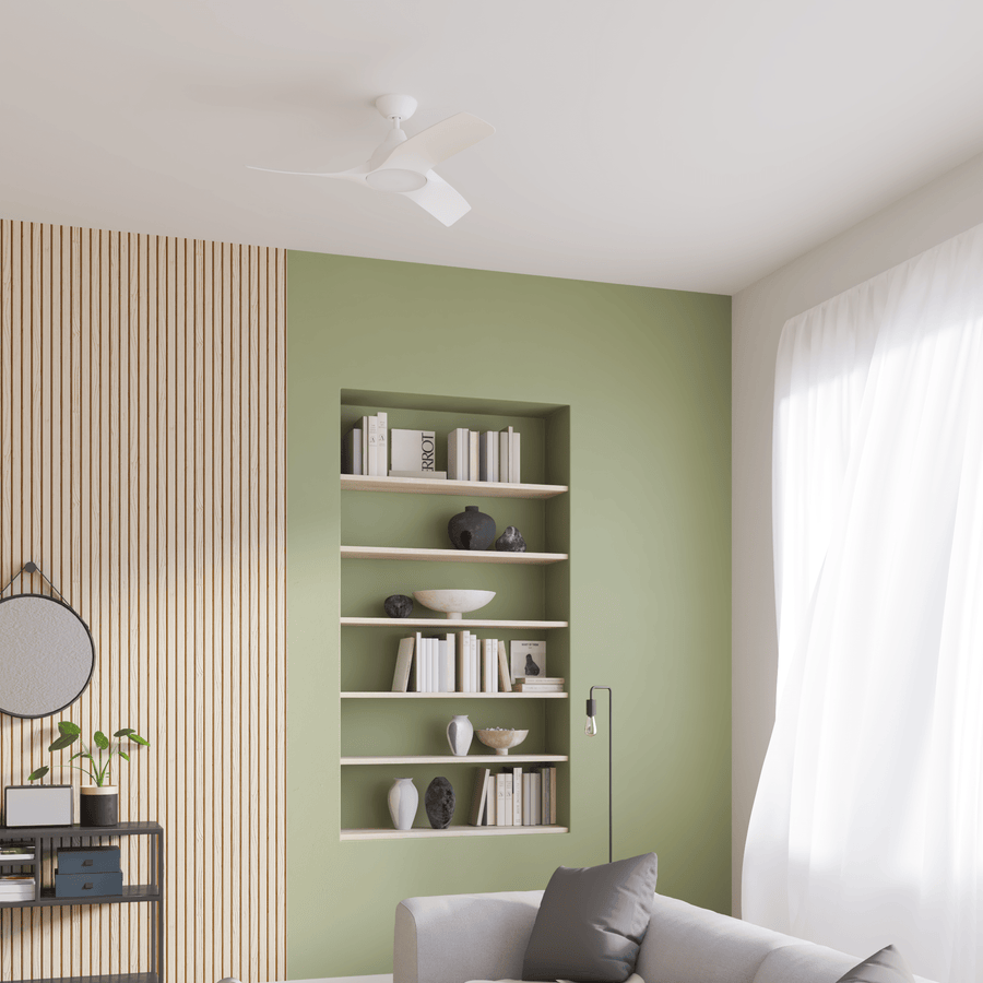 Bricocenter VENTILATORE DA SOFFITTO ARUBA PLUS BIANCO LED 18W D112 CCT DIMMERABILE