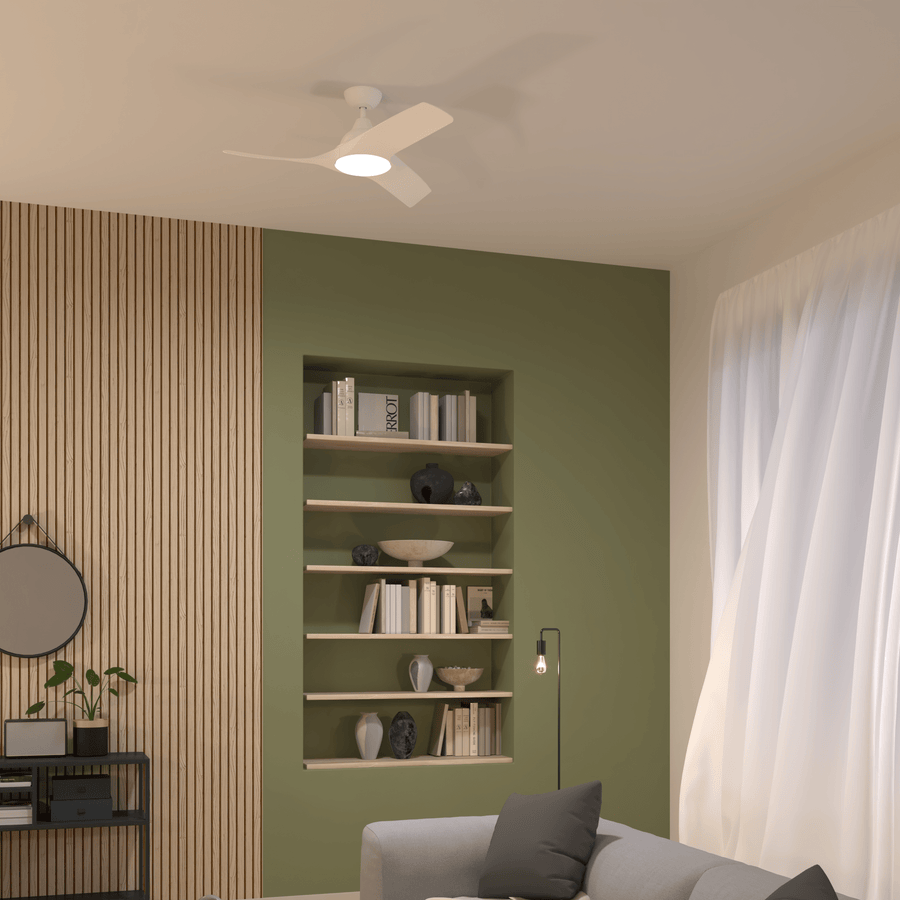 Bricocenter VENTILATORE DA SOFFITTO ARUBA PLUS BIANCO LED 18W D112 CCT DIMMERABILE