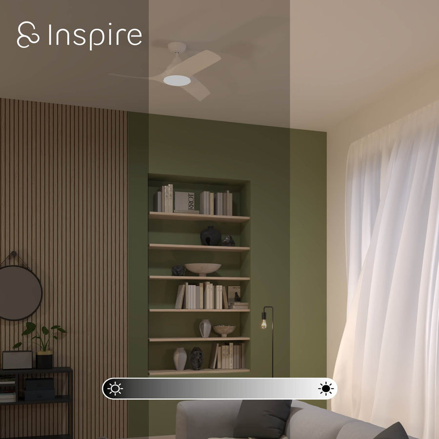 Bricocenter VENTILATORE DA SOFFITTO ARUBA PLUS BIANCO LED 18W D112 CCT DIMMERABILE