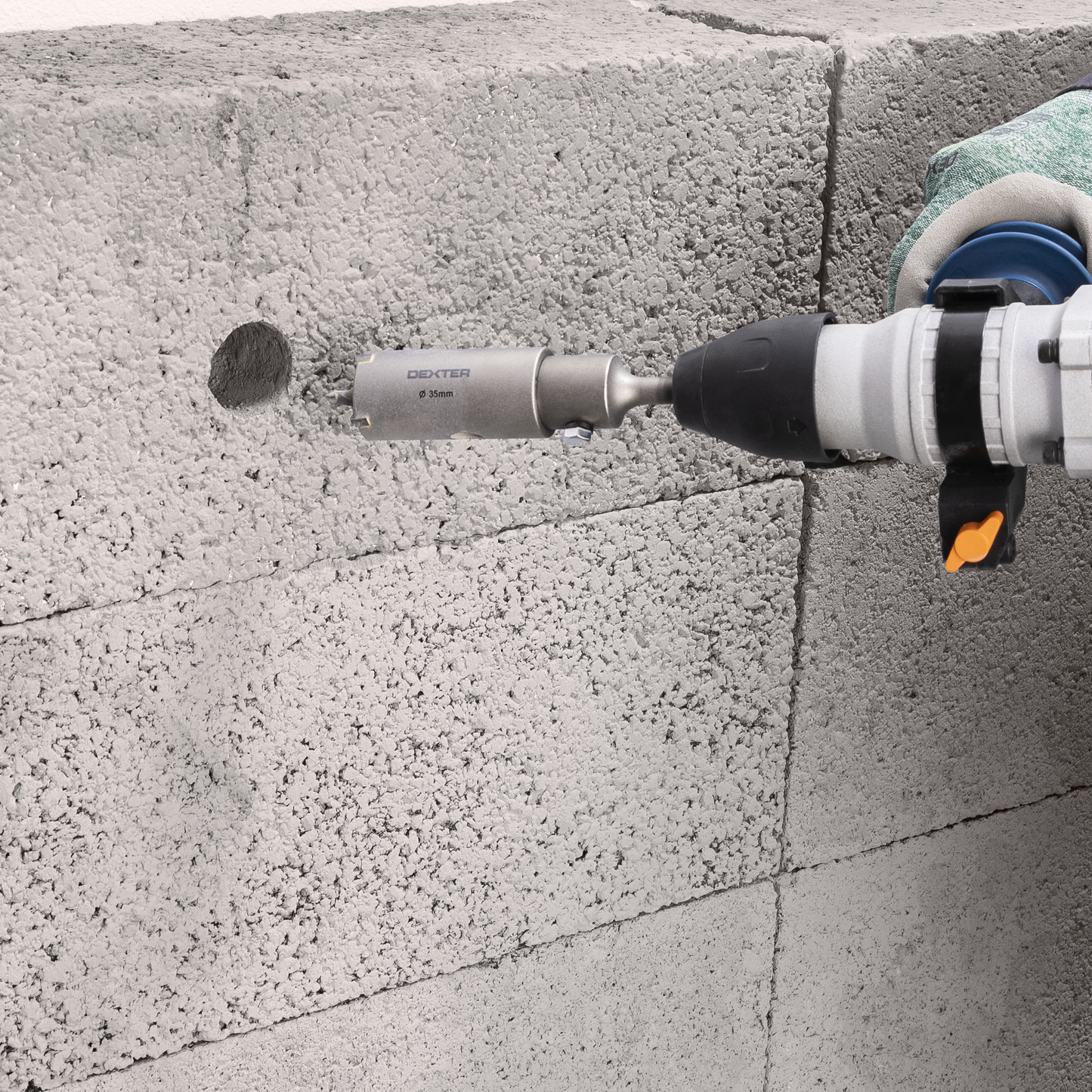 DEXTER CONCRETE HOLE SAW 40MM WITH STAND AND BIT