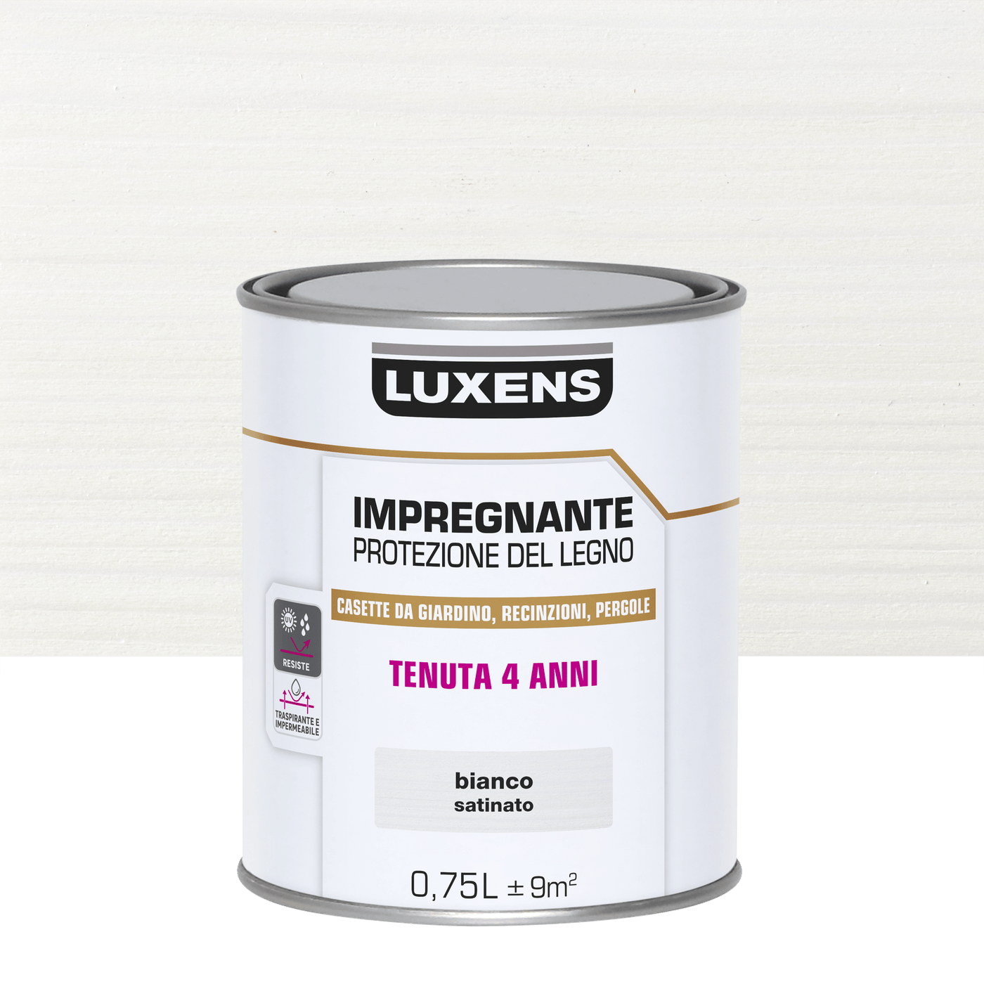 Bricocenter LUXENS WHITE WATER-BASED WOOD PROTECTIVE IMPREGNATING AGENT 750 ML