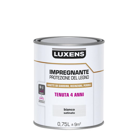 Bricocenter LUXENS WHITE WATER-BASED WOOD PROTECTIVE IMPREGNATING AGENT 750 ML