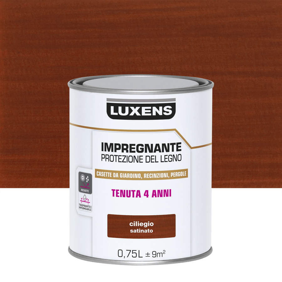 Bricocenter WATER-BASED WOOD PROTECTIVE IMPREGNATING AGENT CHERRY LUXENS 750 ML