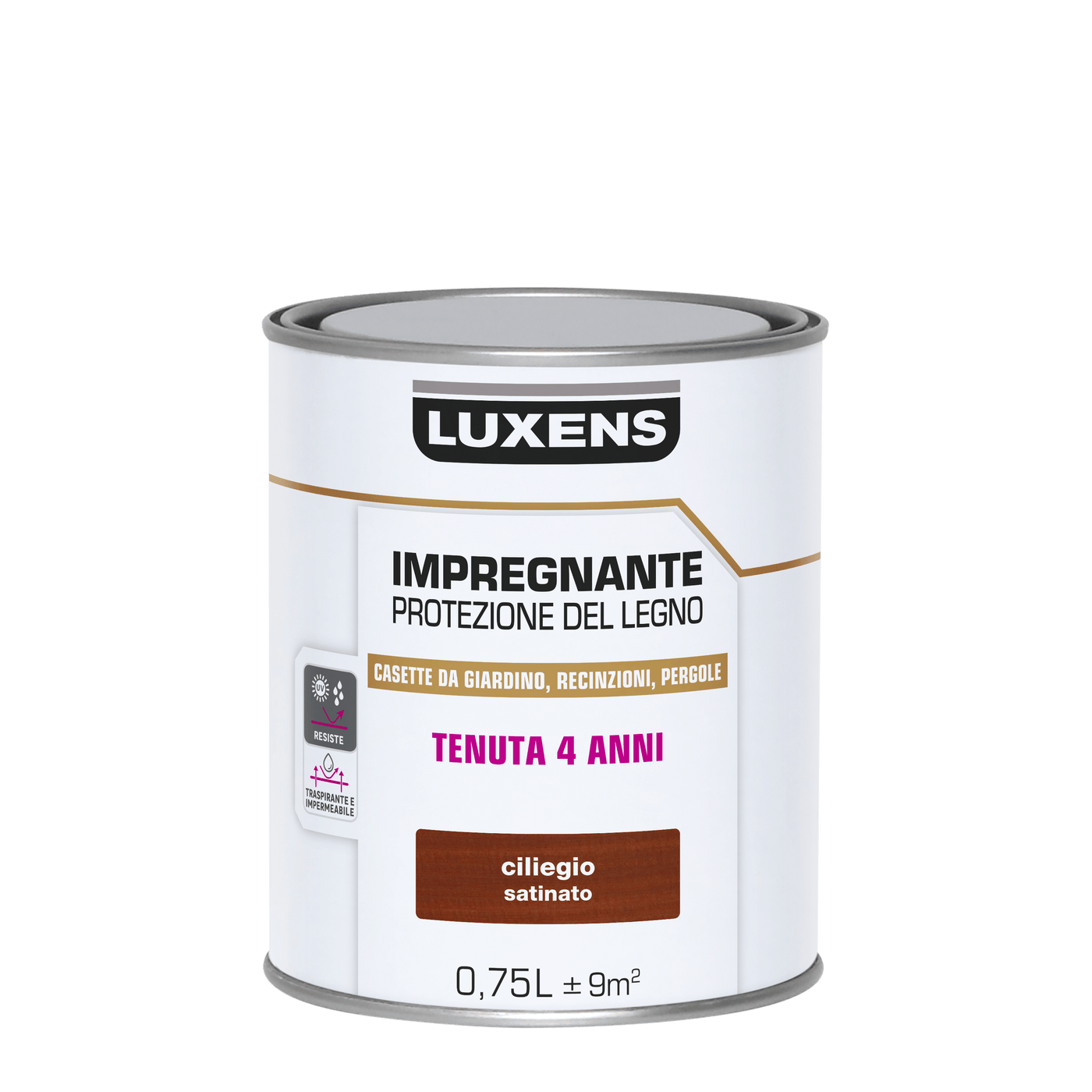 Bricocenter WATER-BASED WOOD PROTECTIVE IMPREGNATING AGENT CHERRY LUXENS 750 ML