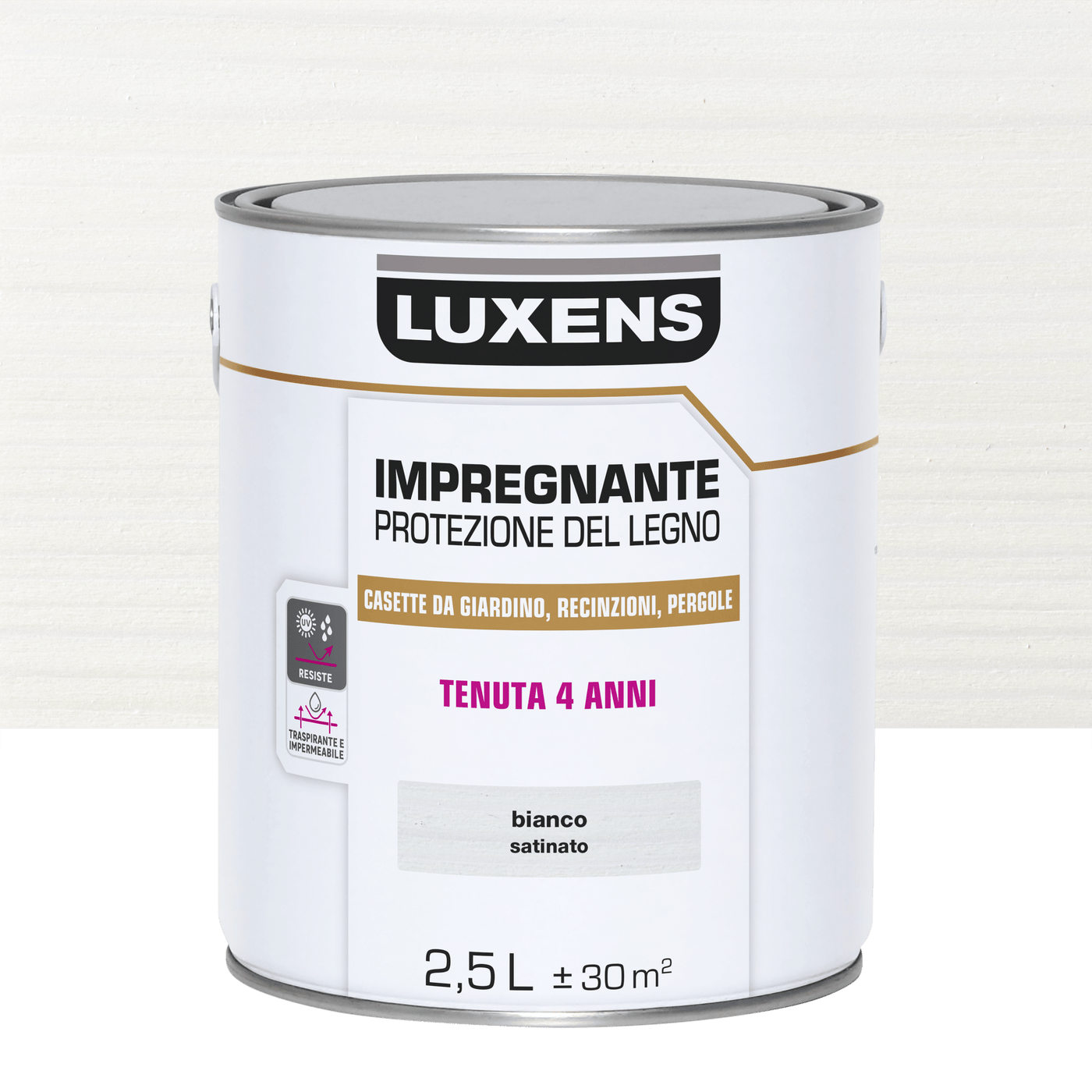 Bricocenter LUXENS WHITE WATER-BASED WOOD PROTECTIVE IMPREGNATING AGENT 2.5 LT