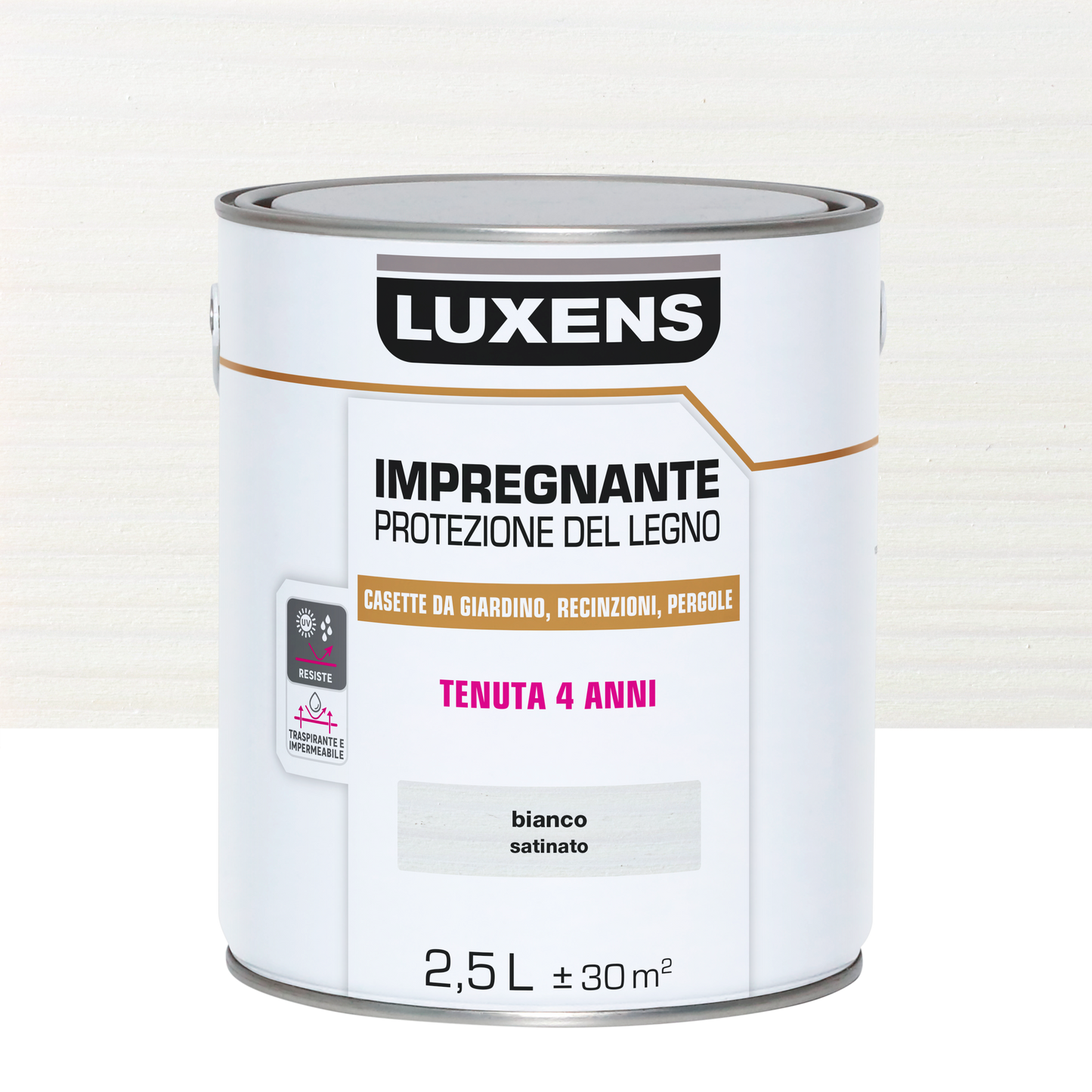 LUXENS WHITE WATER-BASED WOOD PROTECTIVE IMPREGNATING AGENT 2.5 LT