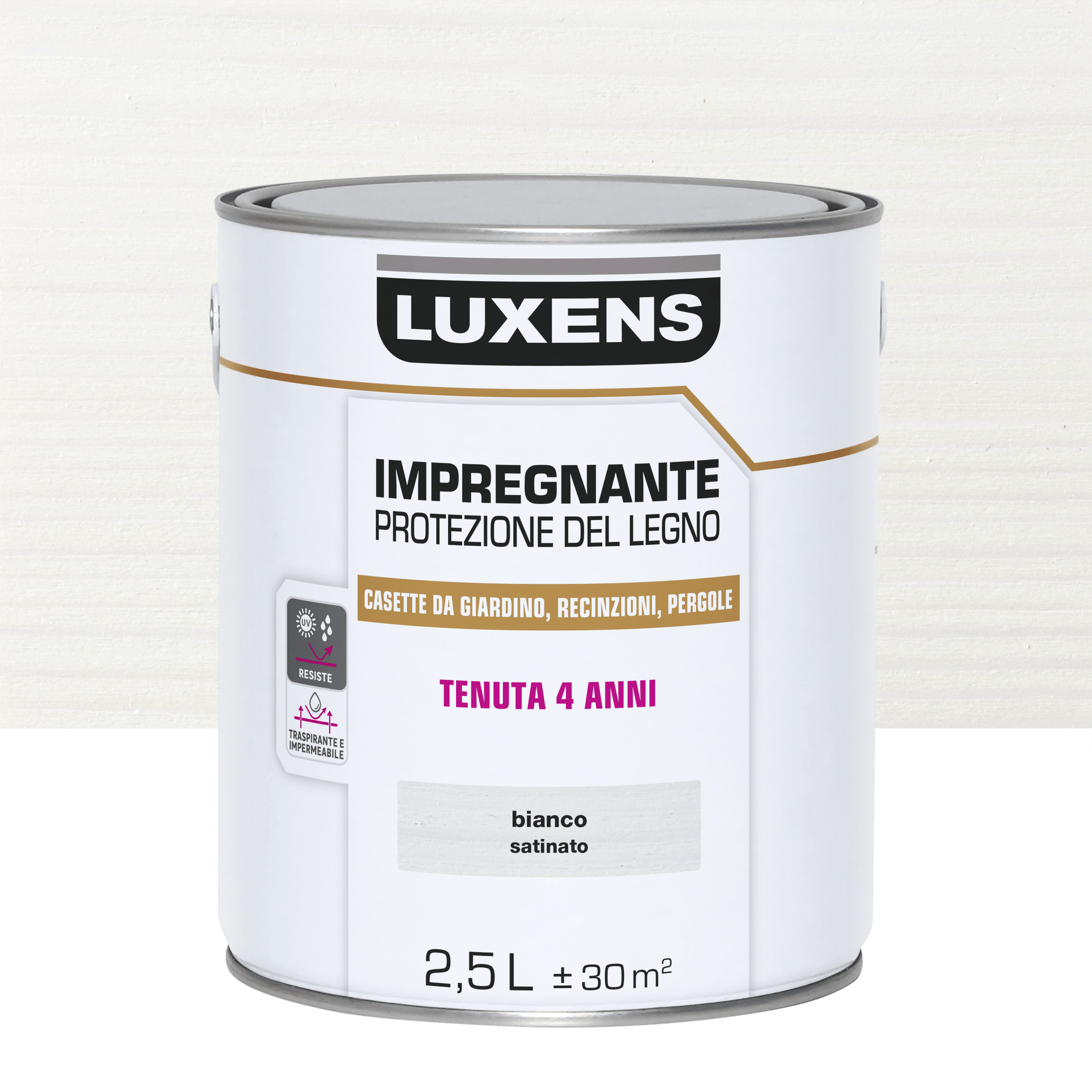 Bricocenter LUXENS WHITE WATER-BASED WOOD PROTECTIVE IMPREGNATING AGENT 2.5 LT