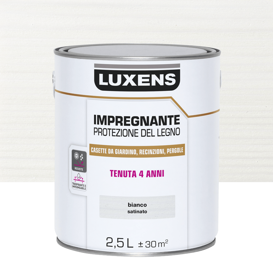 Bricocenter LUXENS WHITE WATER-BASED WOOD PROTECTIVE IMPREGNATING AGENT 2.5 LT