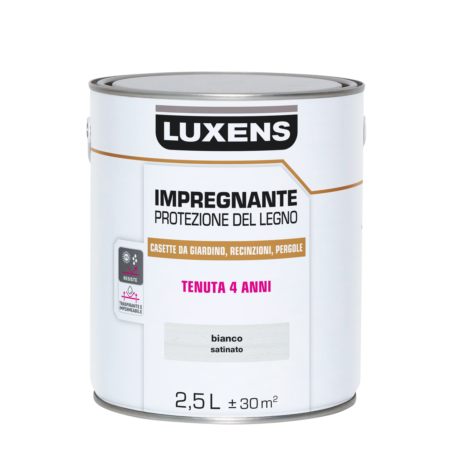 LUXENS WHITE WATER-BASED WOOD PROTECTIVE IMPREGNATING AGENT 2.5 LT