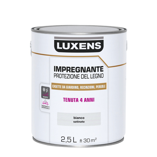 Bricocenter LUXENS WHITE WATER-BASED WOOD PROTECTIVE IMPREGNATING AGENT 2.5 LT