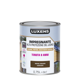 WATER-BASED WOOD PROTECTIVE IMPREGNATING AGENT ANTIQUE WALNUT HIGH PROTECTION LUXENS 750 ML