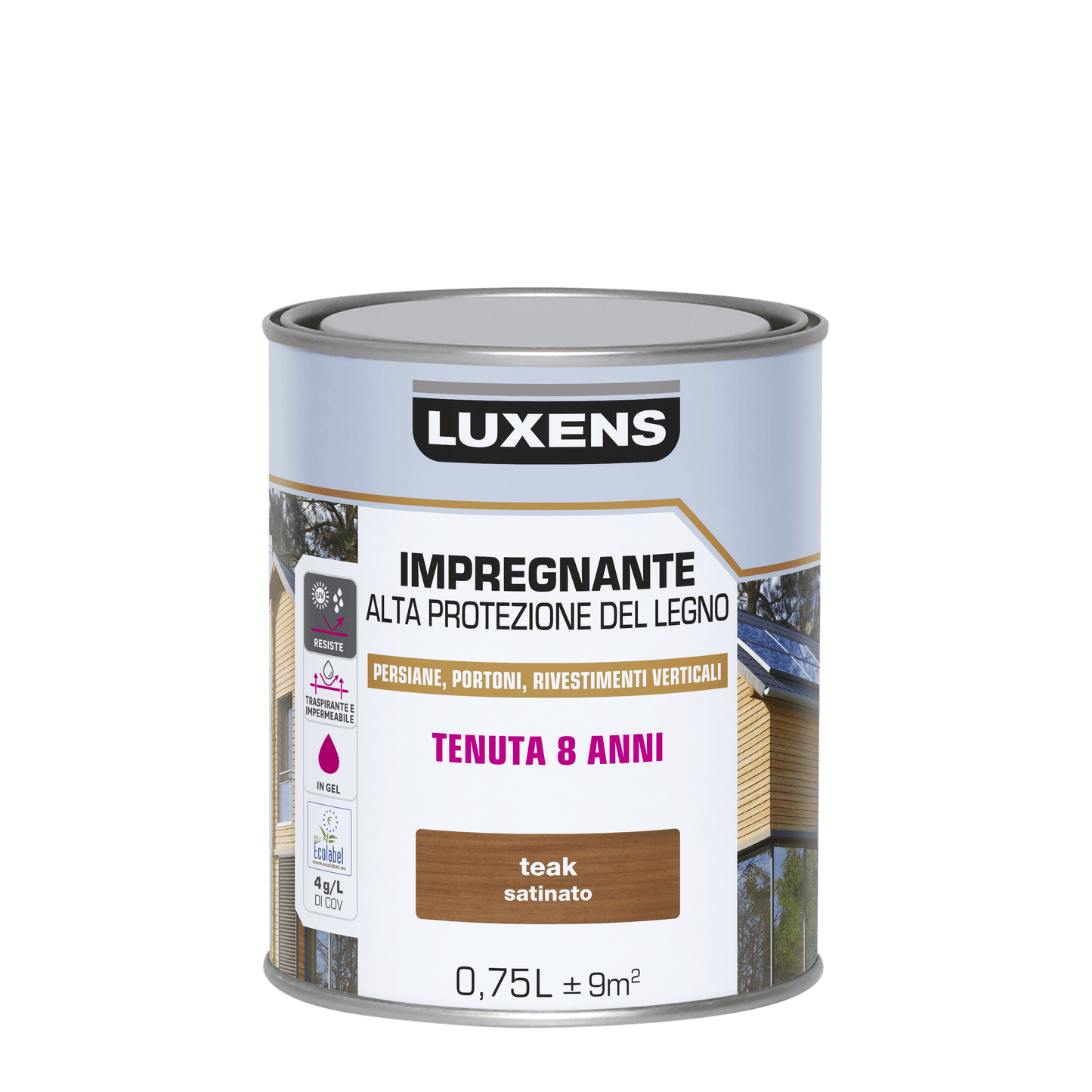 Bricocenter WATER-BASED TEAK WOOD PROTECTIVE IMPREGNATING AGENT HIGH PROTECTION LUXENS 750 ML