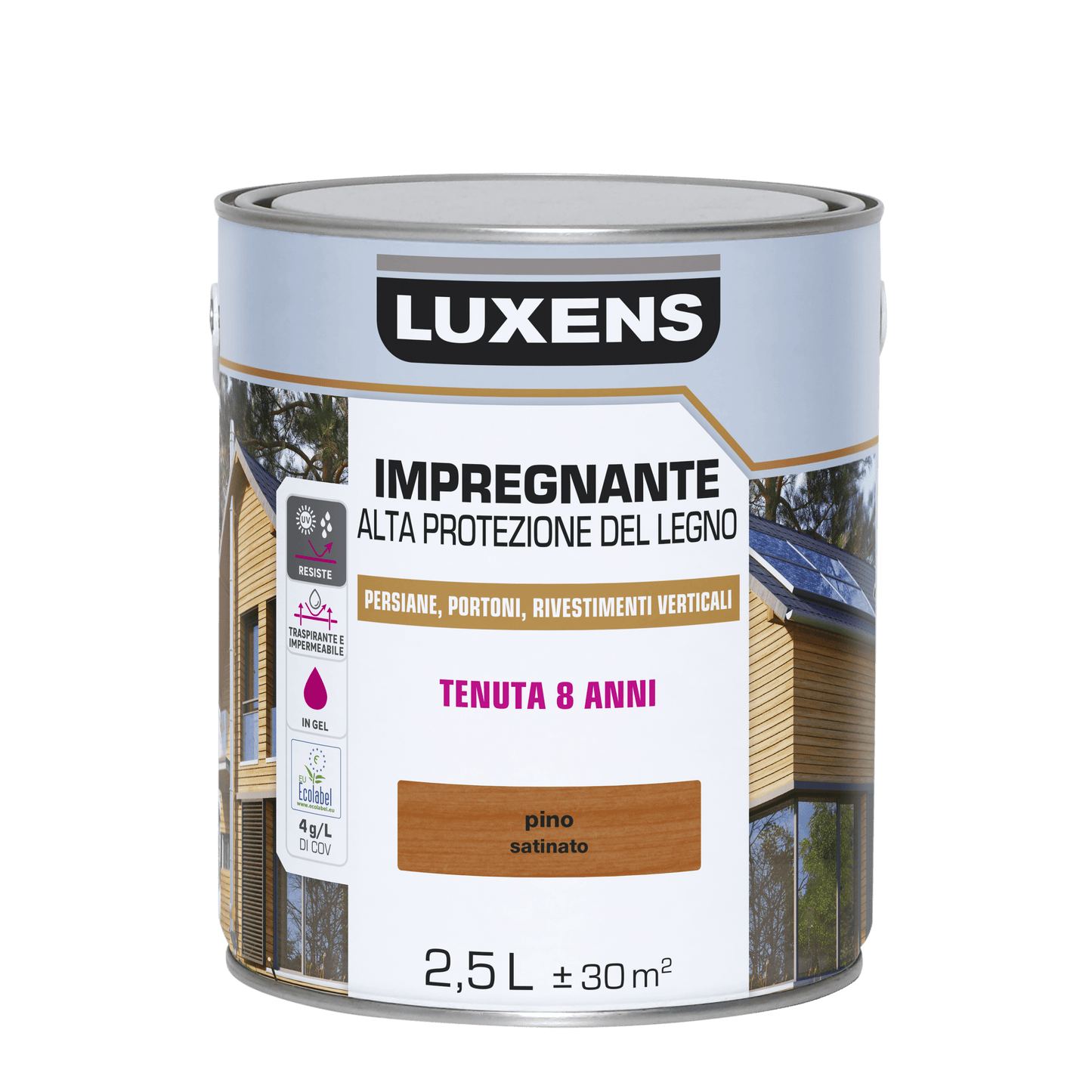 Bricocenter WATER-BASED PINE HIGH PROTECTION WOOD PRESERVATIVE IMPREGNATING AGENT LUXENS 2.5 LT