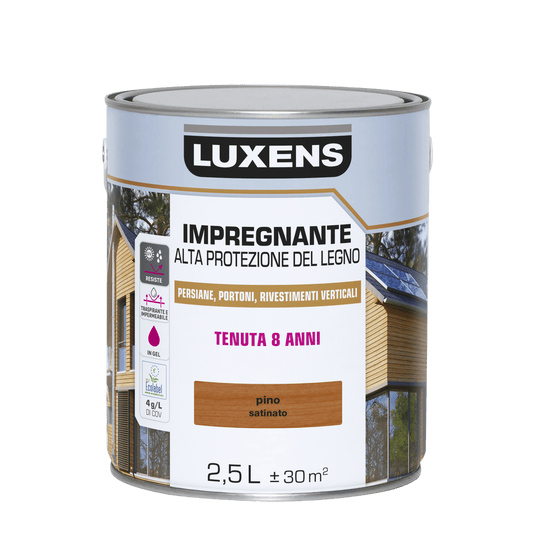 Bricocenter WATER-BASED PINE HIGH PROTECTION WOOD PRESERVATIVE IMPREGNATING AGENT LUXENS 2.5 LT