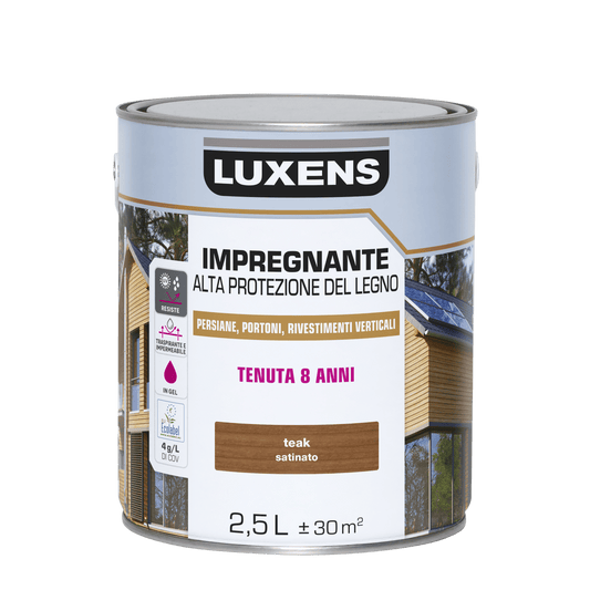 Bricocenter WATER-BASED TEAK WOOD PROTECTIVE IMPREGNATING AGENT HIGH PROTECTION LUXENS 2.5 LT