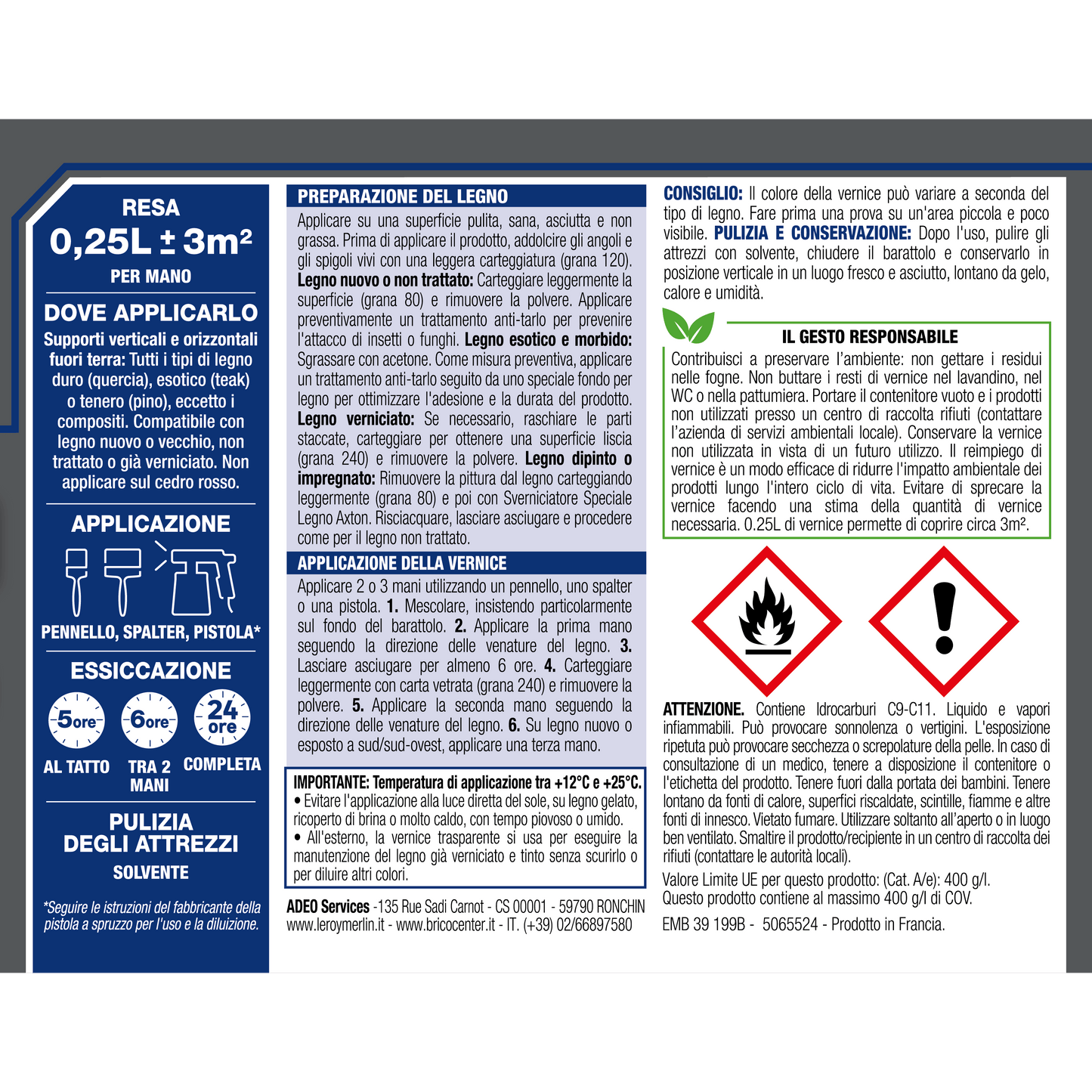 Bricocenter SOLVENT-BASED EXTREME CLIMATE FLATTING 250ML LUXENS