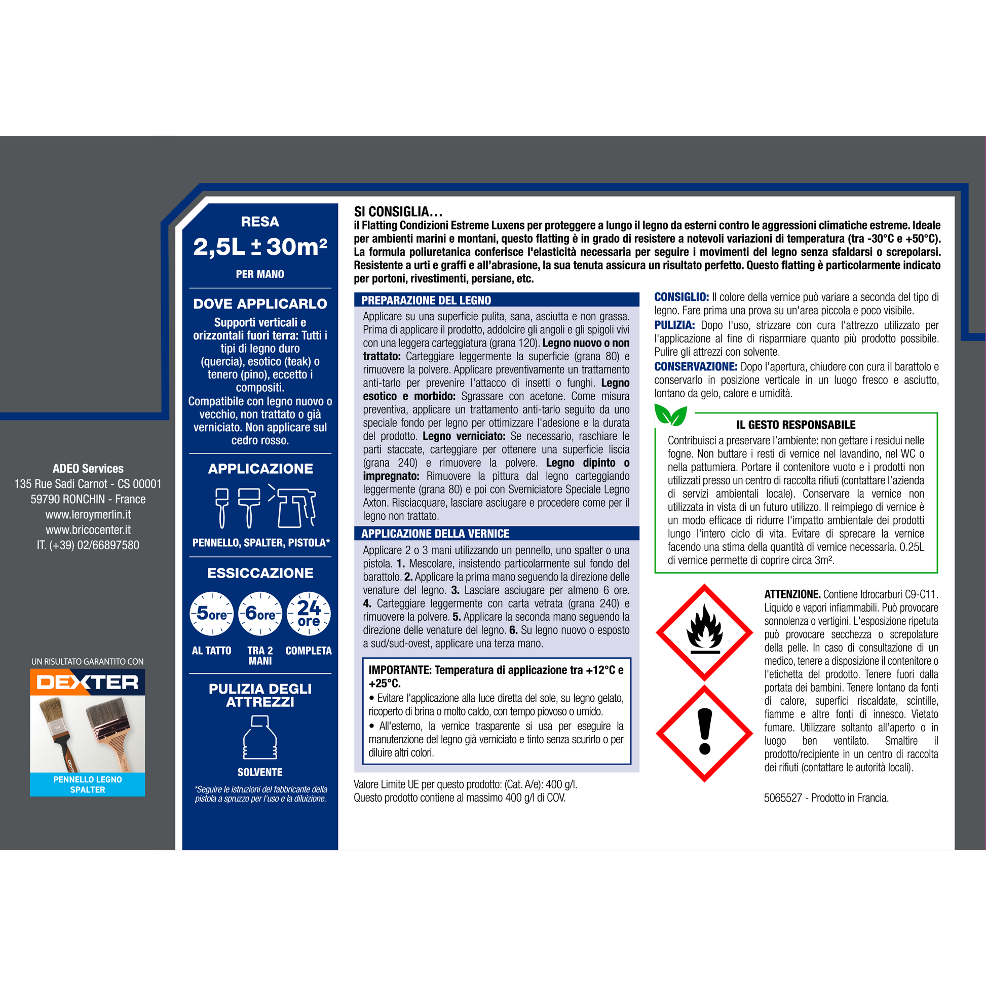 SOLVENT-BASED EXTREME CLIMATE FLATTING 2.5L LUXENS