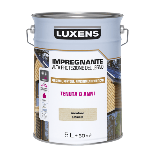 Bricocenter WATER BASED COLORLESS HIGH PROTECTION WATER BASED WOOD PRESERVATIVE IMPREGNATING LUXENS 5 LT