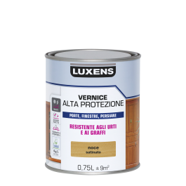 WATER-BASED WOOD PROTECTIVE VARNISH SATIN WALNUT HIGH PROTECTION LUXENS 750 ML