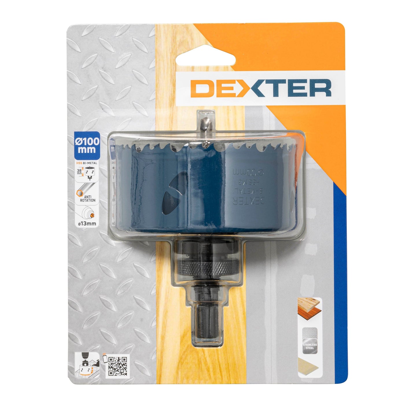 Bricocenter DEXTER BIMETAL HOLESAW 100MM, WITH STAND AND BIT