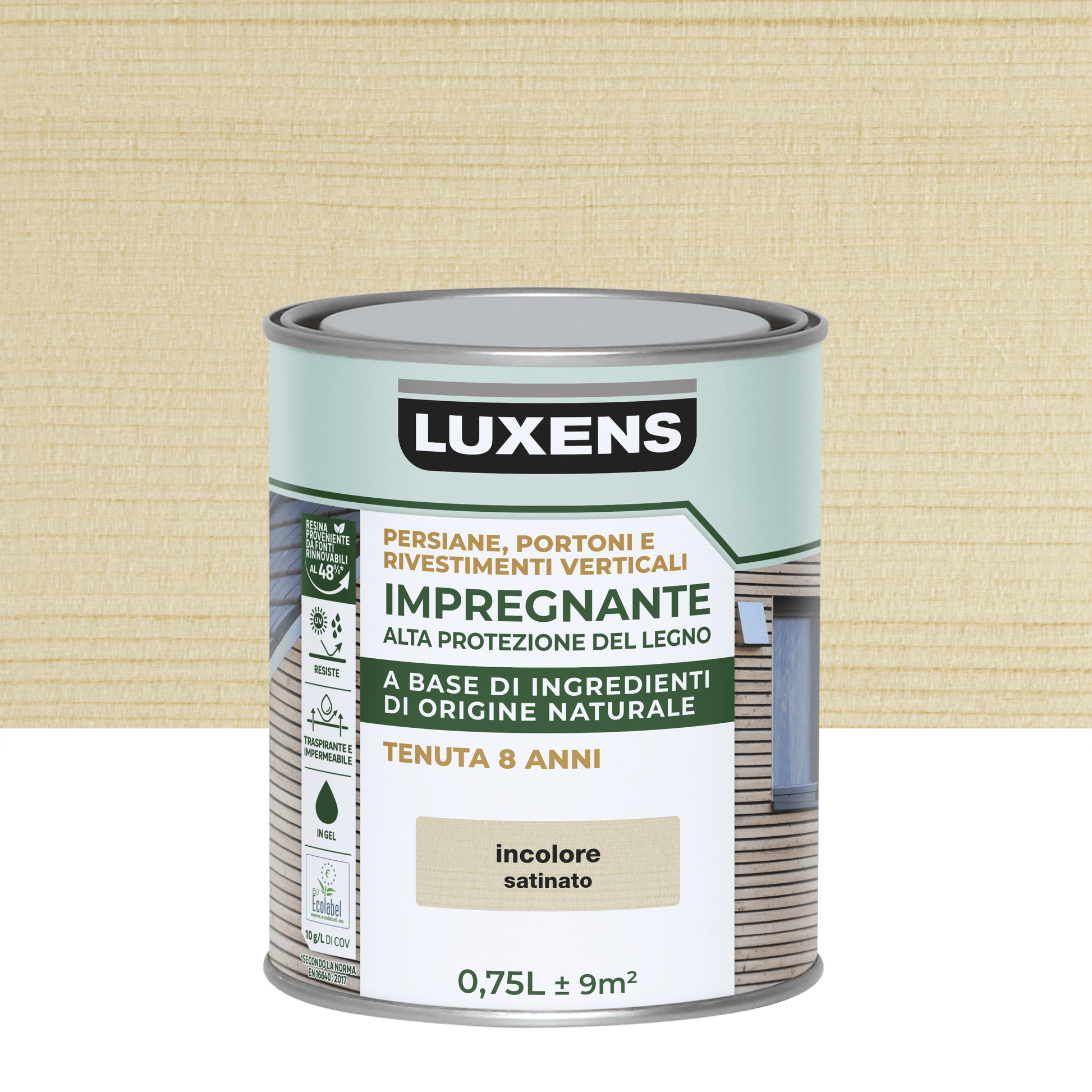 Bricocenter IMPREGNATING WOOD PROTECTIVE BASE BIO OAK HIGH PROTECTION LUXENS 750 ML
