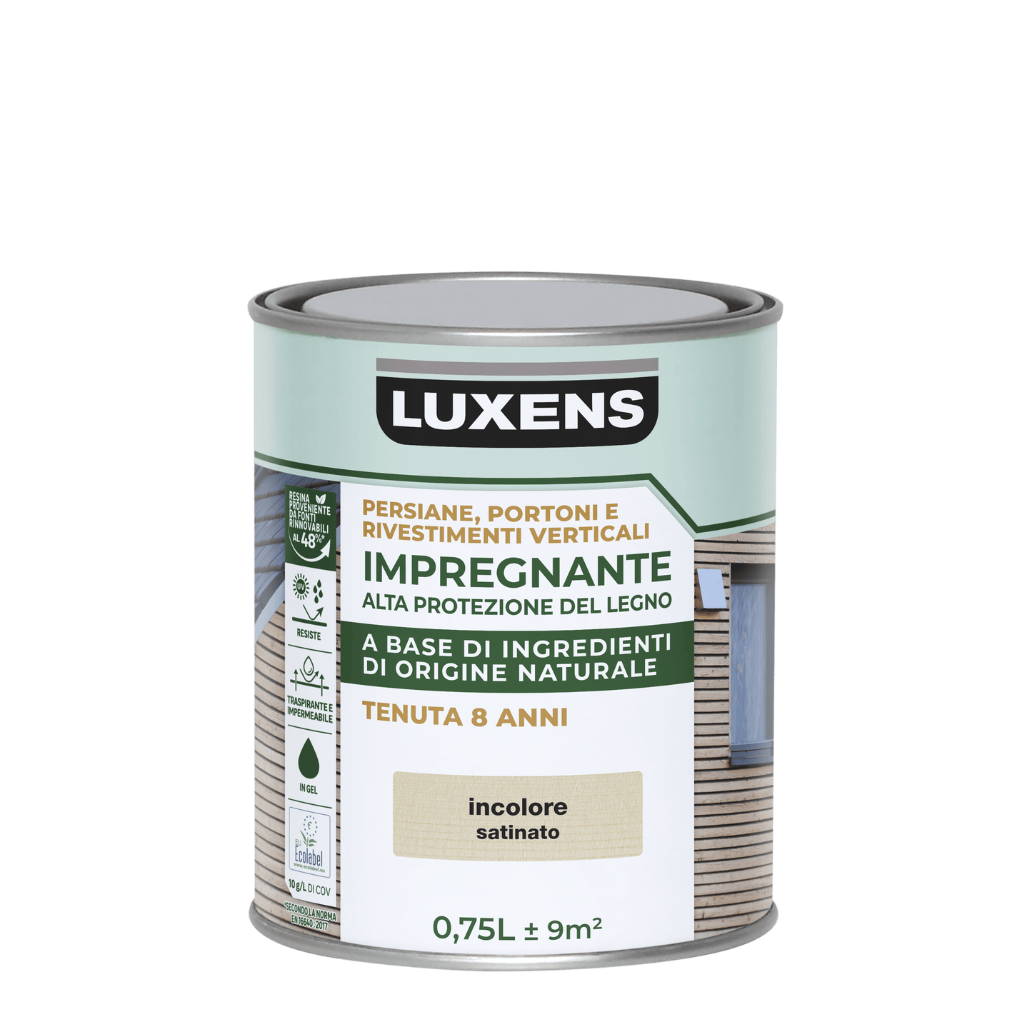 Bricocenter IMPREGNATING WOOD PROTECTIVE BASE BIO OAK HIGH PROTECTION LUXENS 750 ML