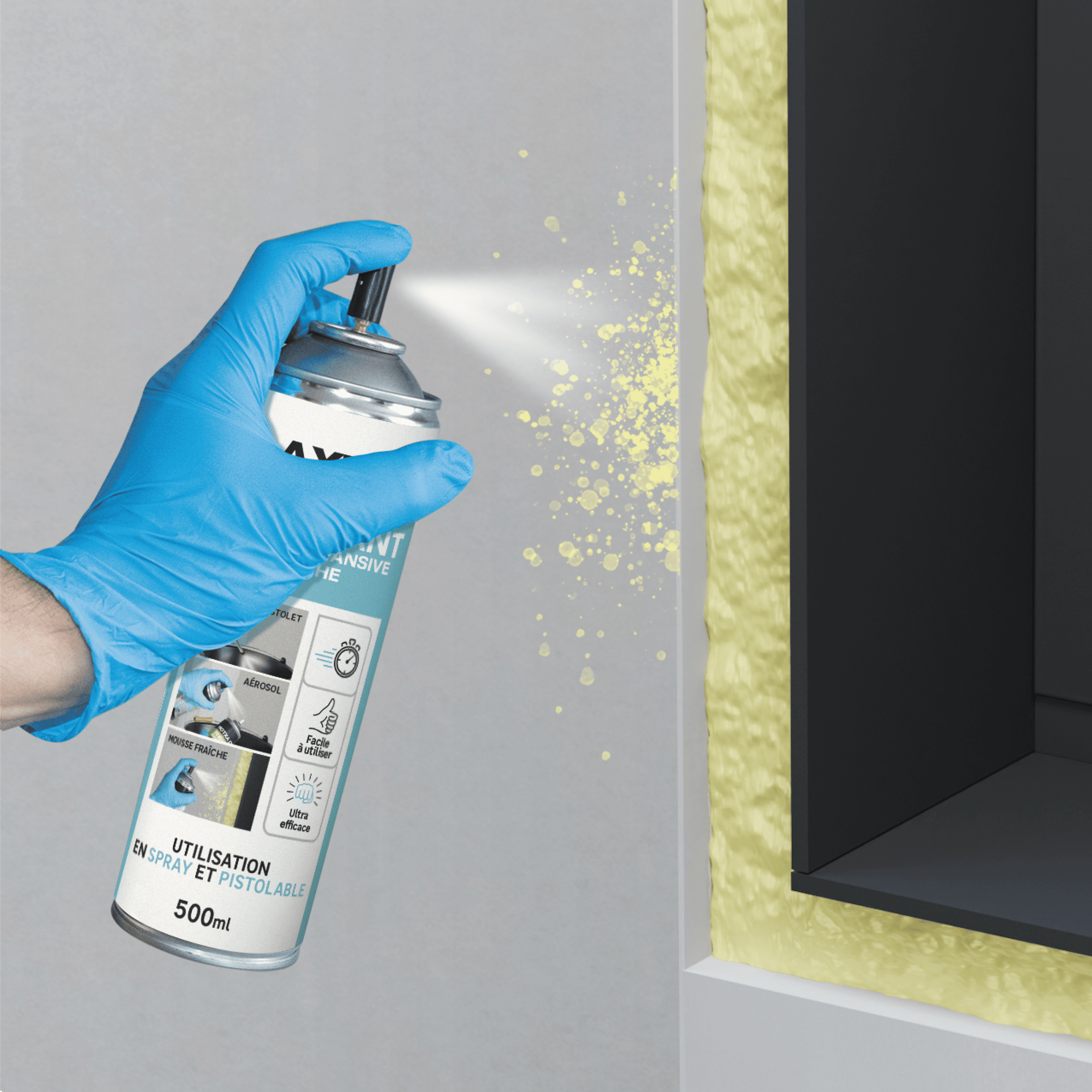 FRESH POLYURETHANE FOAM CLEANER FOR GUNS OR AS A SPRAY AXTON 500ML