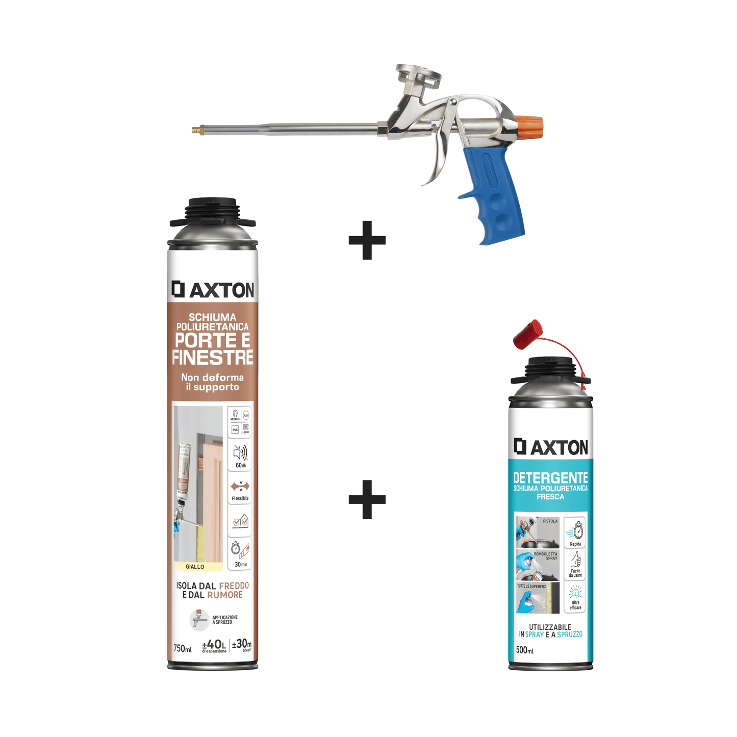 Bricocenter POLYURETHANE WINDOW AND DOOR FILLING FOAM FOR AXTON GUN 750ML