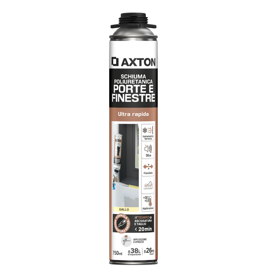 AXTON GUN RAPID WINDOW AND DOOR FILLING POLYURETHANE FOAM 750ML