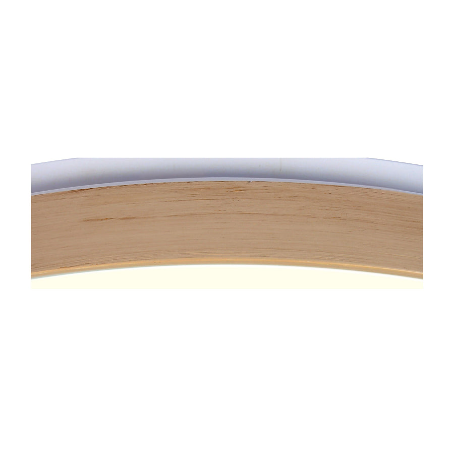 Bricocenter PLAFONIERA CON VENTILATORE ESTEPA PLASTICA BIANCO E FAGGIO D57 CM LED 55W CCT RGBW