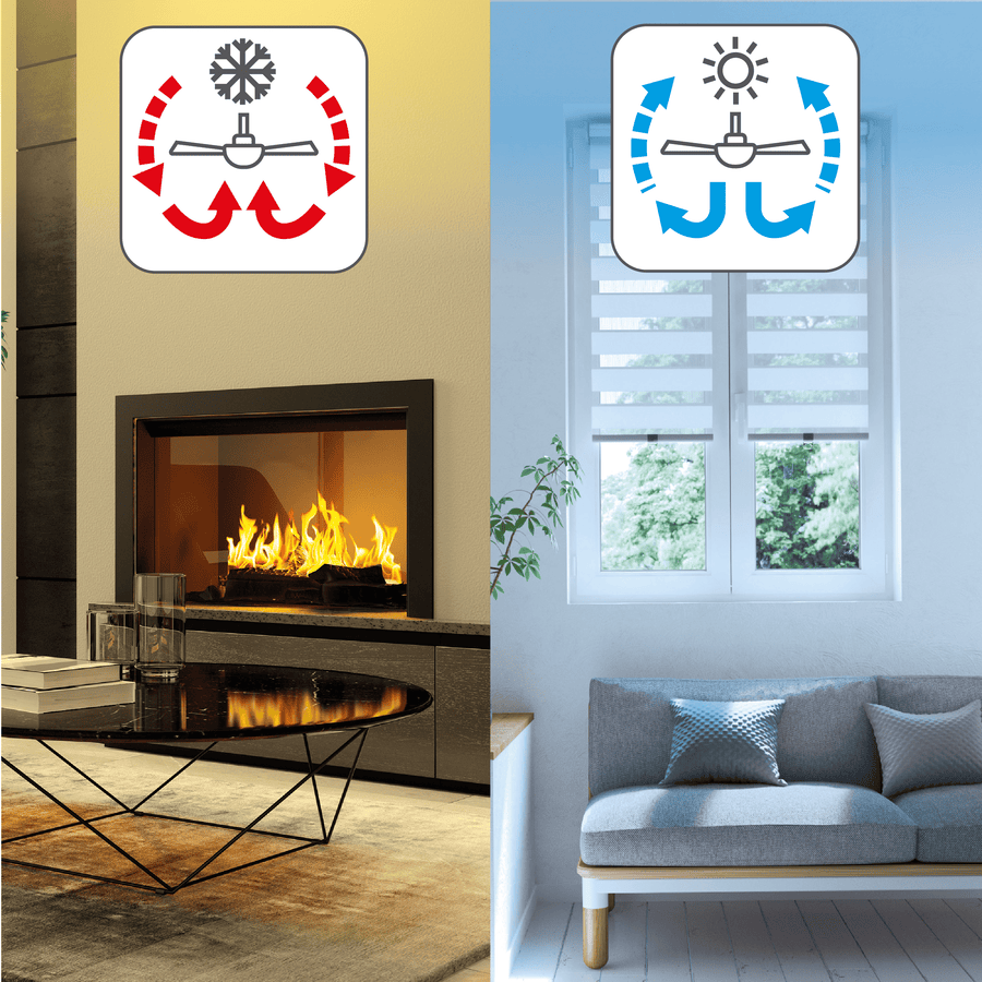 Bricocenter ARUBA CEILING FAN 3 BLADES D112 2XE27 46W PLASTIC WHITE