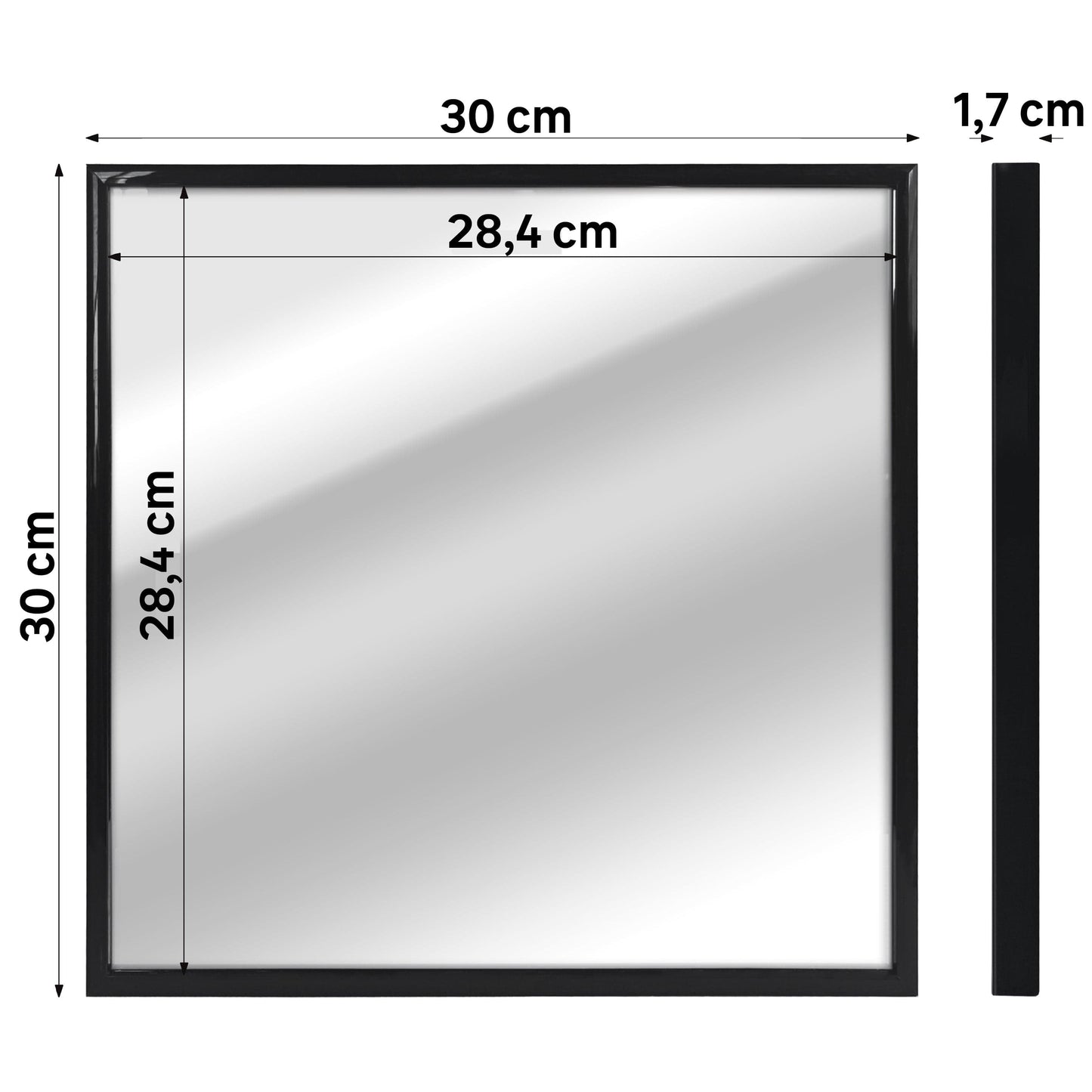 Bricocenter MIRROR LILA 30X30CM PVC BLACK