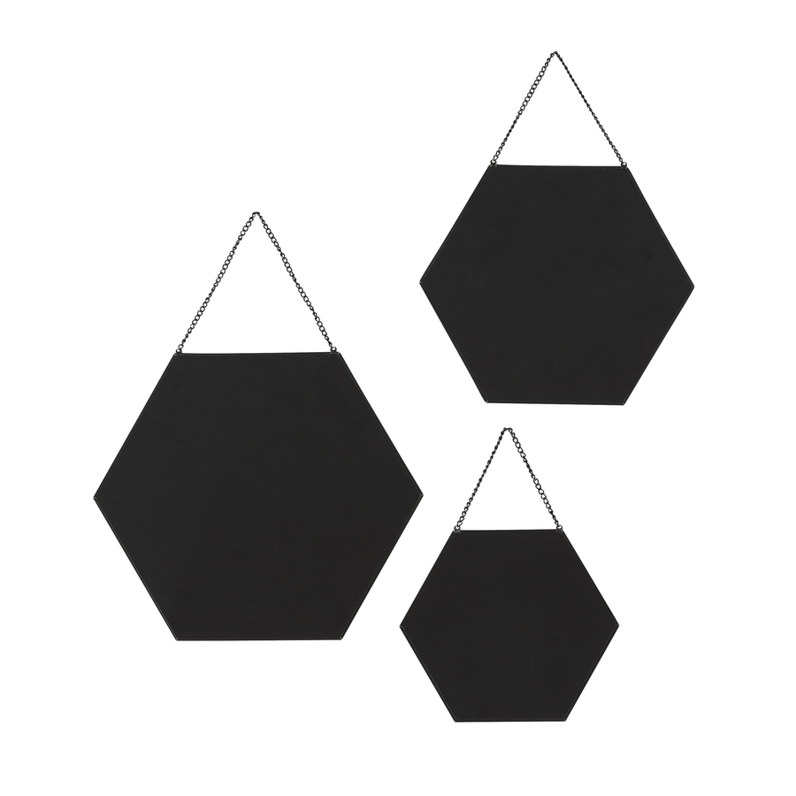 Bricocenter SET 3 HEXAGONAL MIRRORS 20-25-30CM