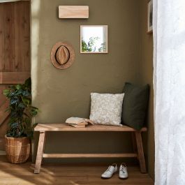 30X30CM NATURAL WOOD MIRROR