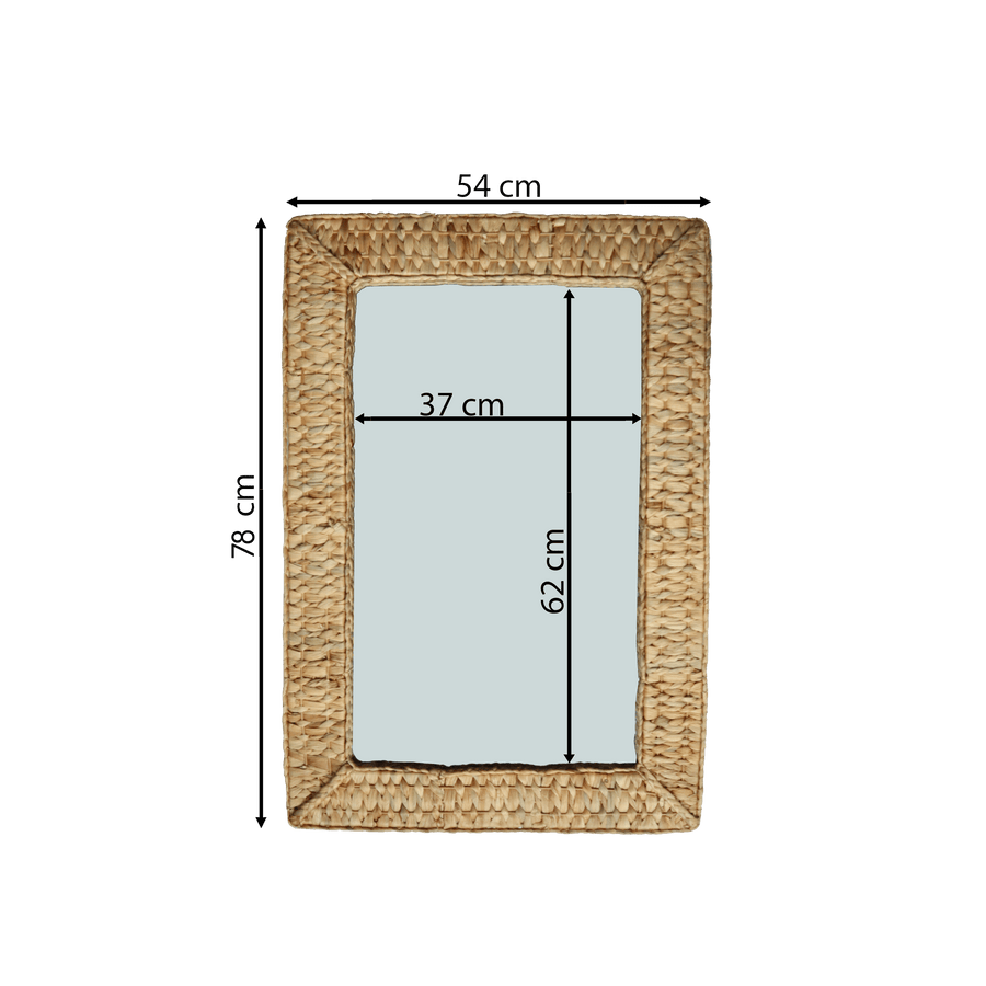 Bricocenter JACINTE MIRROR 54X78CM NATURAL RATTAN