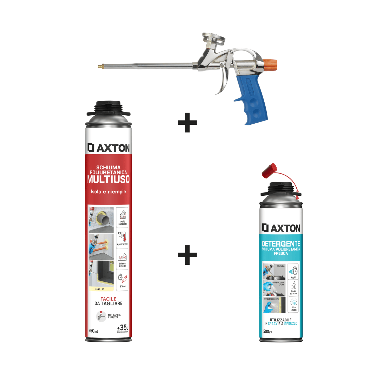 Bricocenter POLYURETHANE FOAM FOR GUN 750ML AXTON