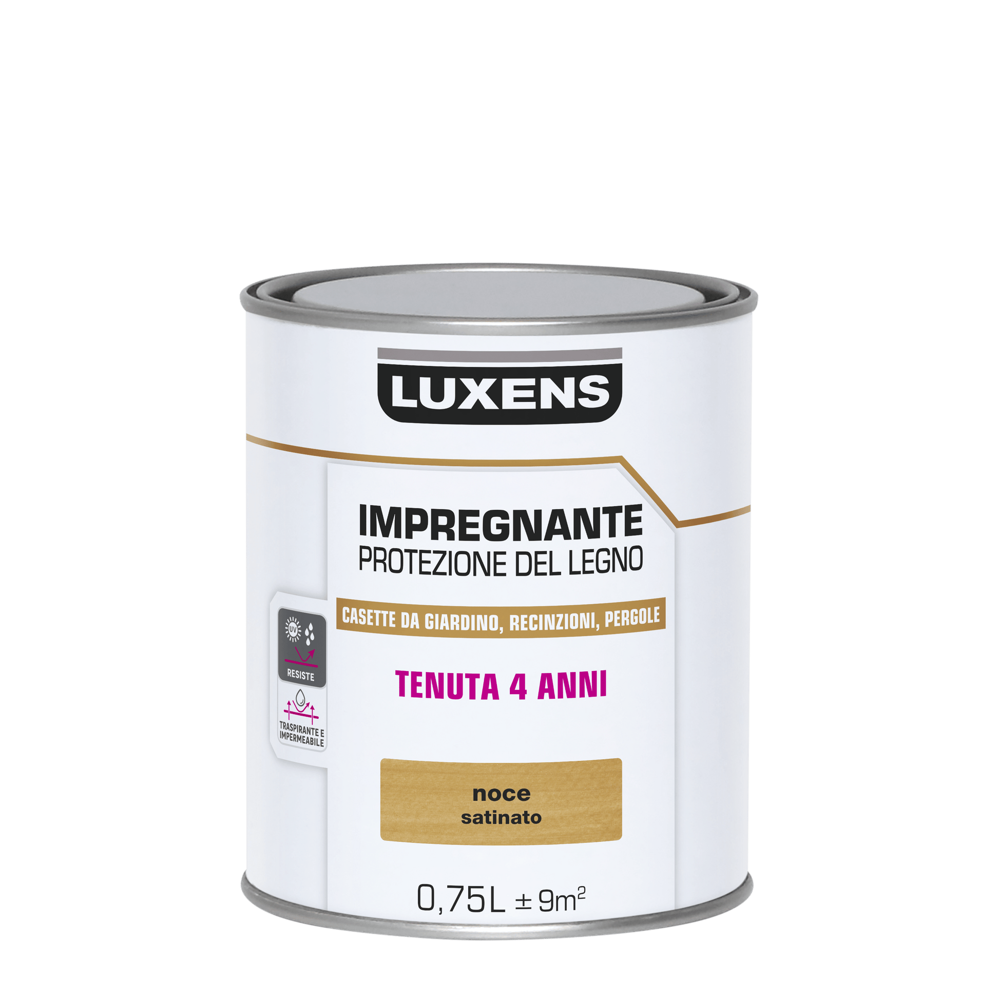 Bricocenter WATER-BASED WOOD PROTECTIVE IMPREGNATING AGENT WALNUT LUXENS 750 ML