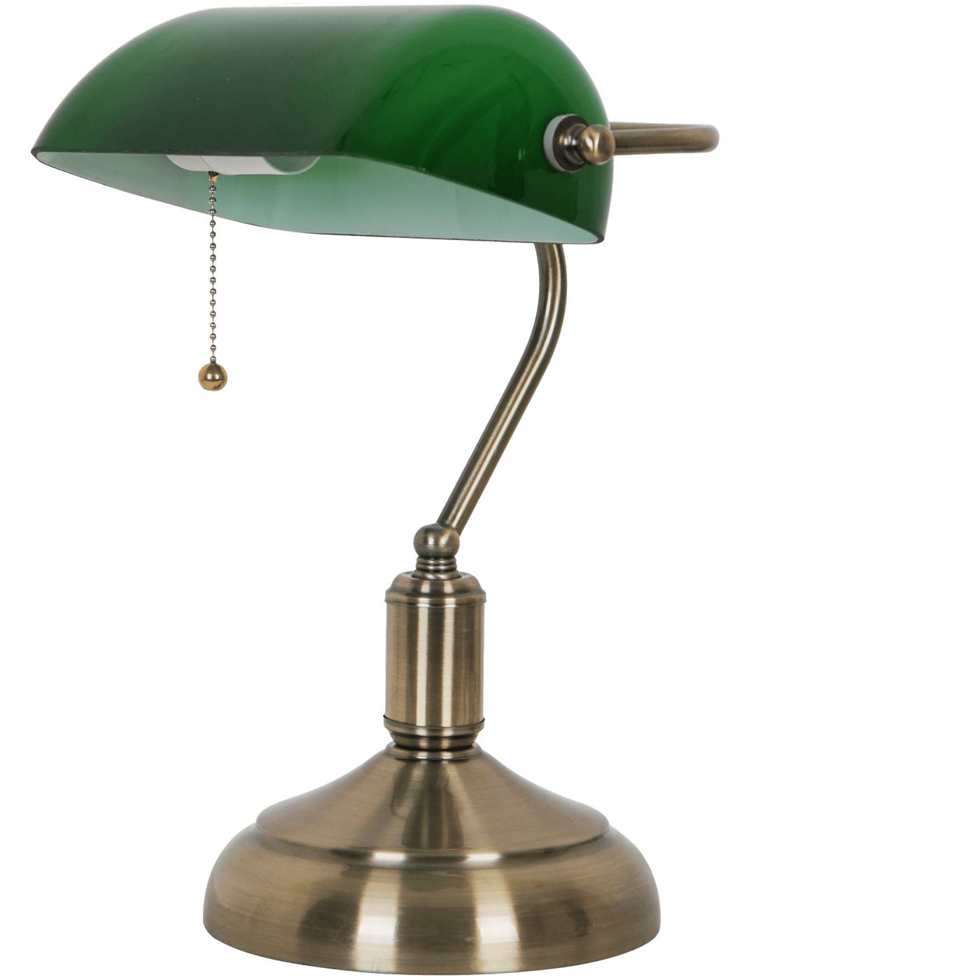 Bricocenter STUDIO LAMP ANITA ANTIQUE GOLD METAL AND GREEN GLASS H36 CM E27=40W