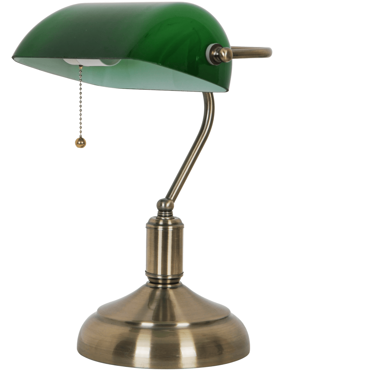 Bricocenter STUDIO LAMP ANITA ANTIQUE GOLD METAL AND GREEN GLASS H36 CM E27=40W