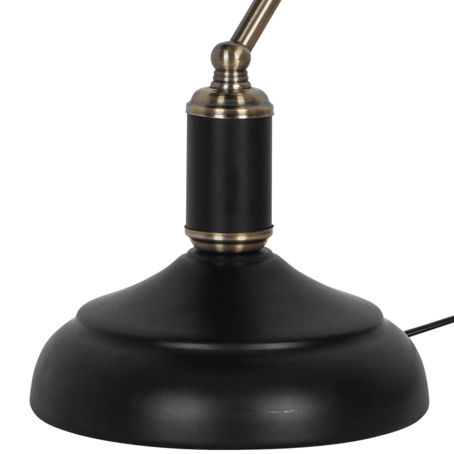 Bricocenter STUDIO LAMP ANITA ANTIQUE GOLD METAL AND BLACK GLASS H36 CM E27=40W