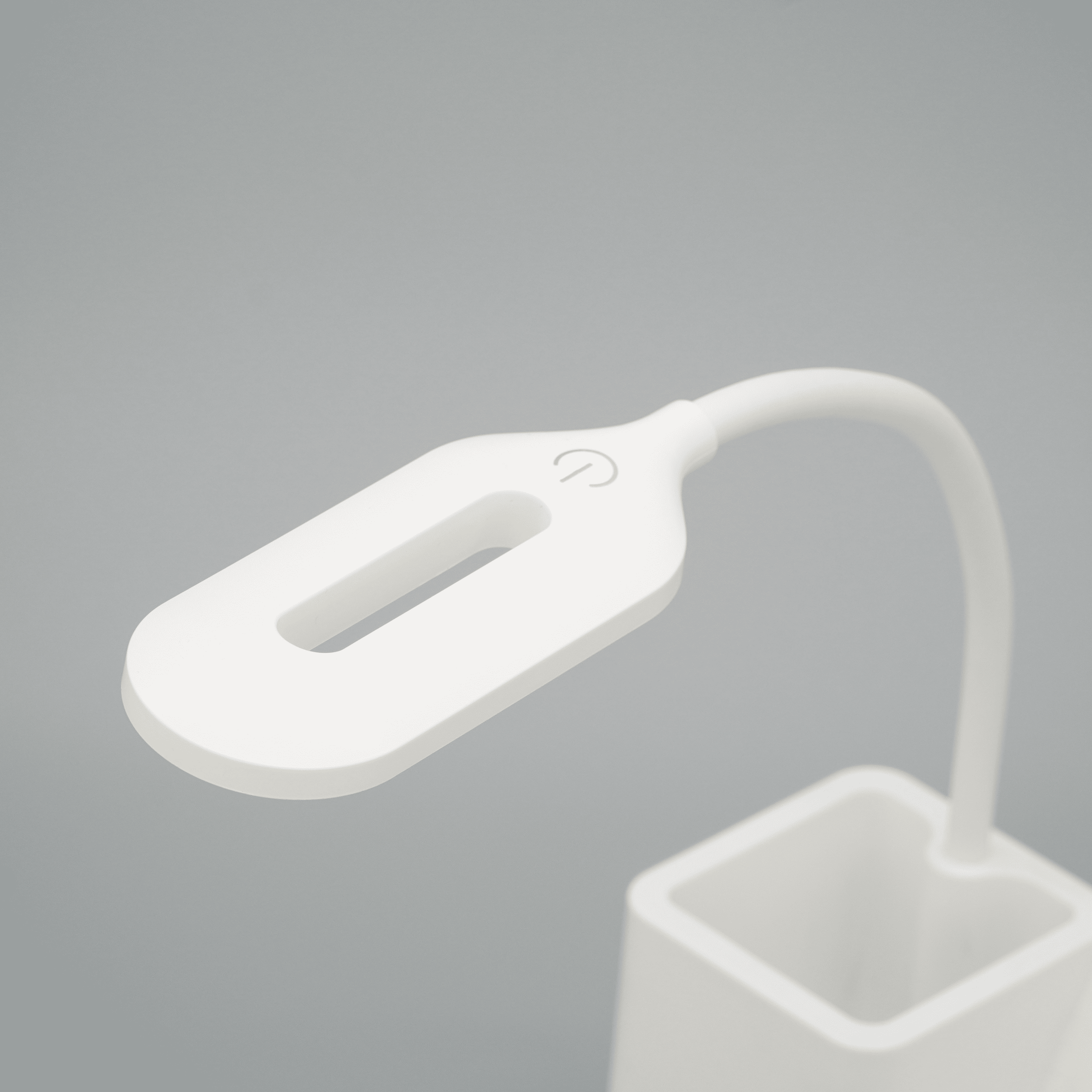 Piat study lamp, white plastic, H23 cm, LED 5W CCT dimmable