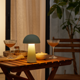 SIGRUN TABLE LAMP METAL GREEN CACTUS H 21.5CM LED 5W WARM LIGHT TOUCH DIMMABLE