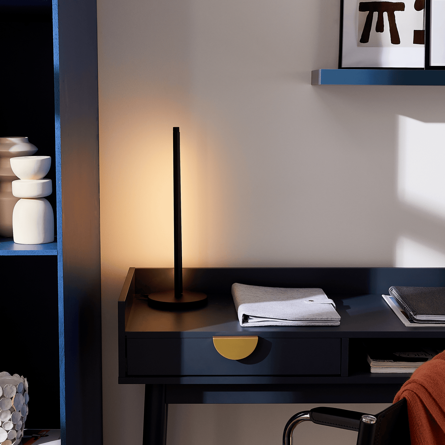 Bricocenter STUDIO LAMP DELGADO MTALLO BLACK H44 CM LED NATULIGHT CCT DIMMABLE