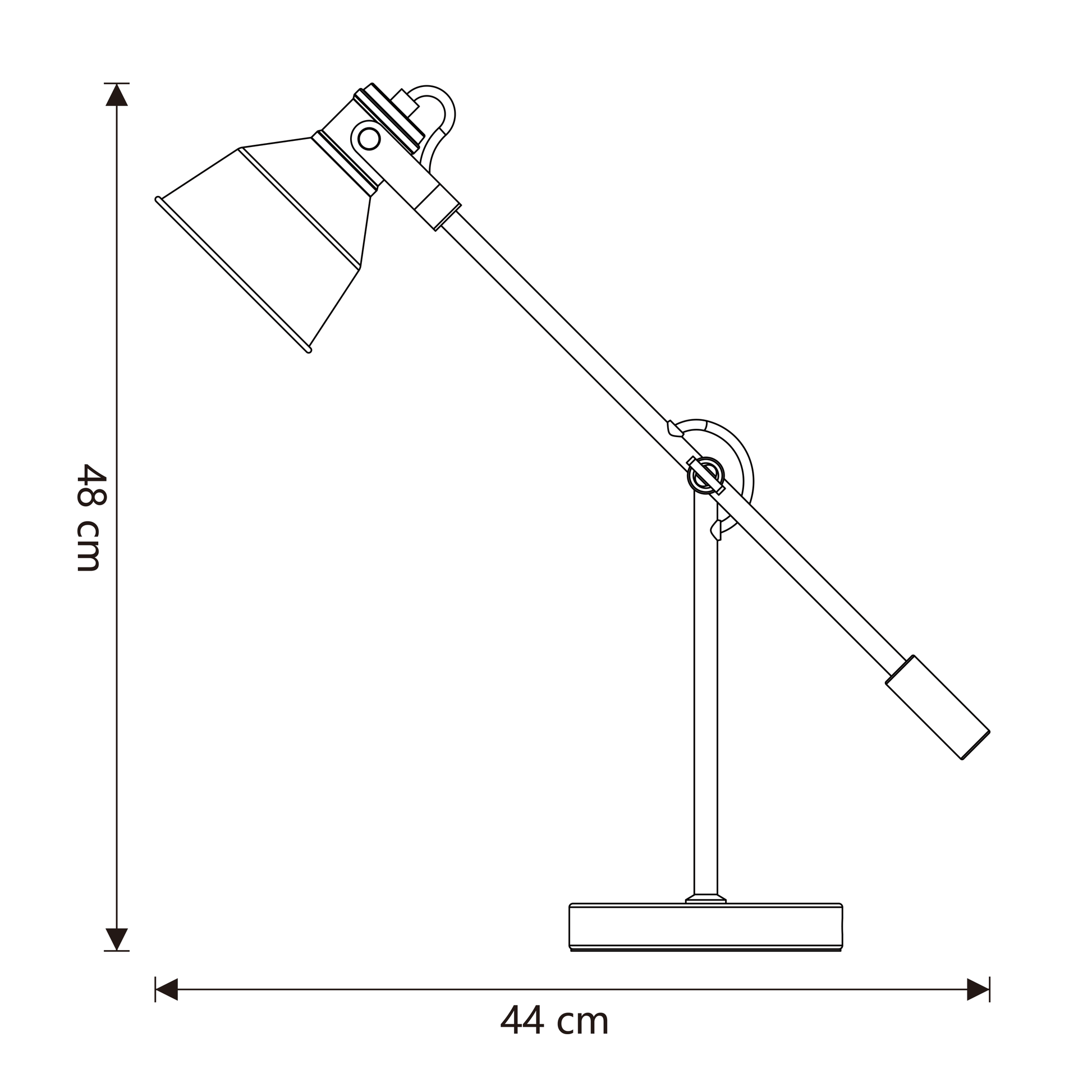 Bricocenter STUDIO LAMP EZIO METAL BLACK H48.5 CM E27