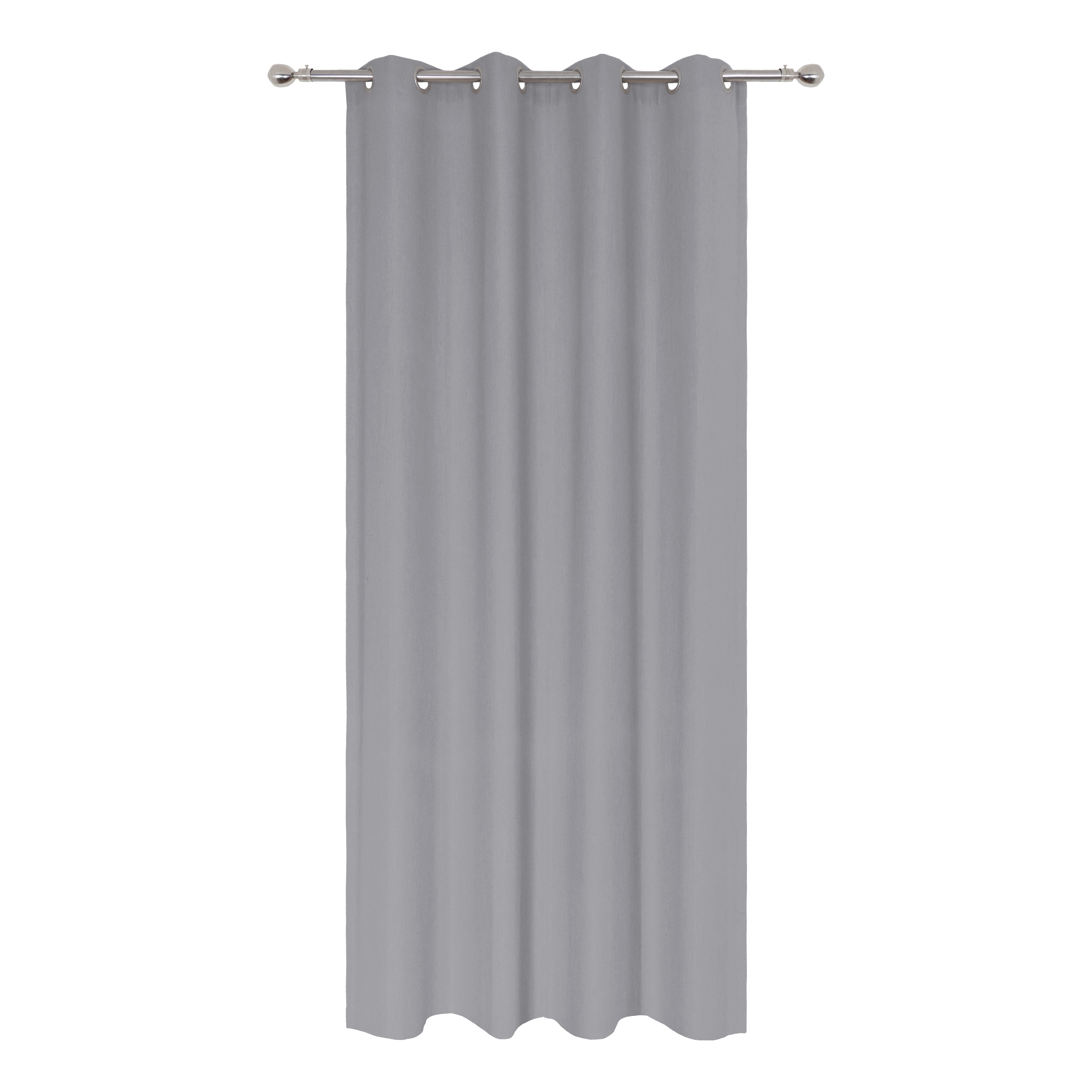 KALPE GREY OPAQUE CURTAIN 140X280CM WITH EYELETS
